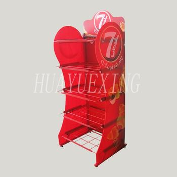 Multifunctional custom five shelves red metal cake display stand HYX-013