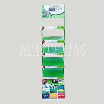 Easy assembly green five shelves metal retail display rack HYX-007