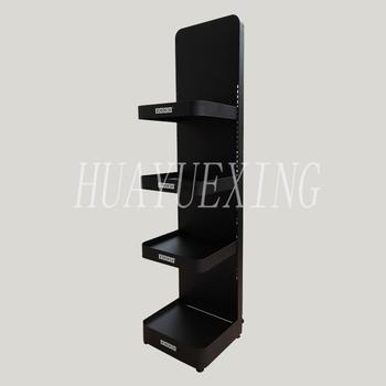 New style black three shelves metal water bottle display stand HYX-019