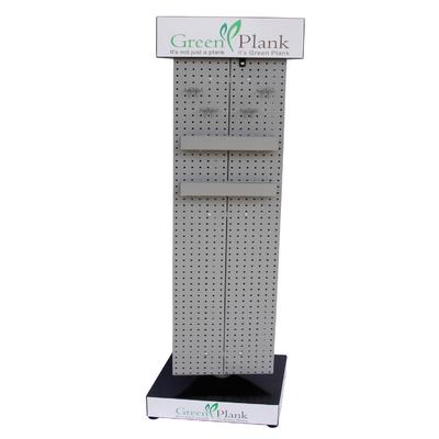 Rotating pegboard hanging display stand for sales