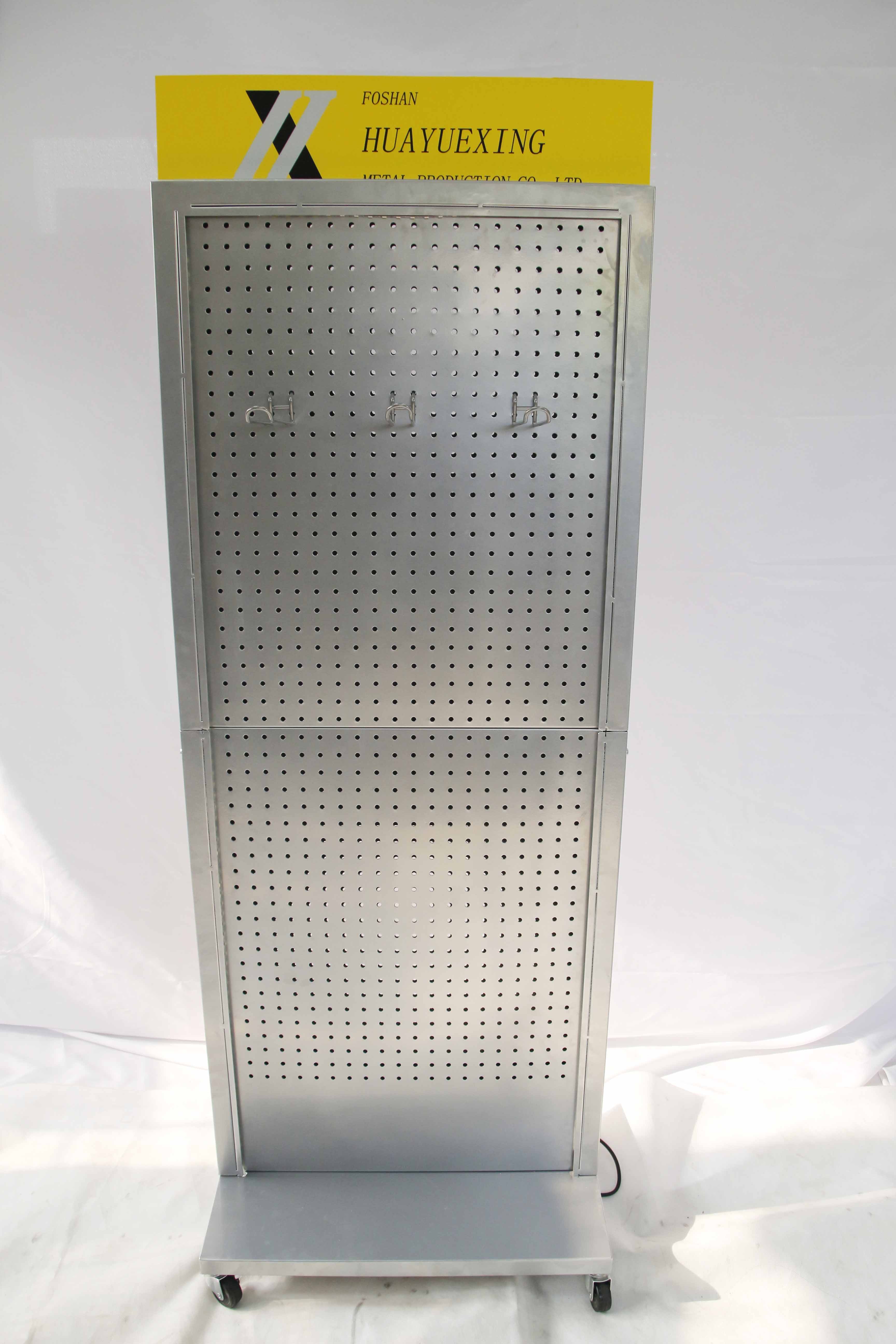 Point of sale double side pegboard display stand