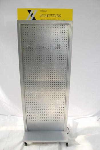Point of sale double side pegboard display stand