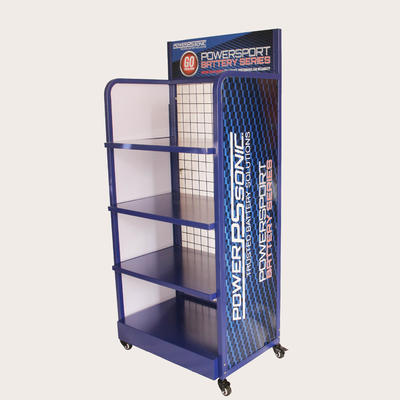 Heavy duty store end cap display stand/battery display rack